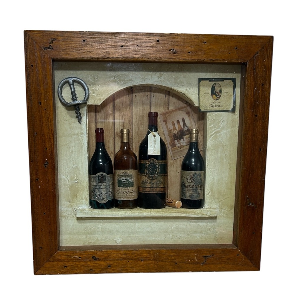 Vintage Arister Gifts Shadow Box 3D Wine bottles - collection